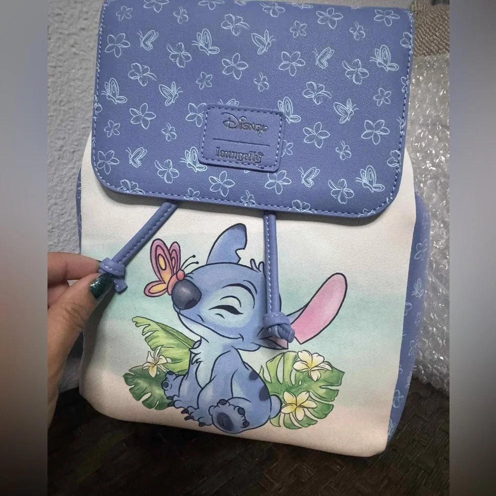 Loungefly Disney Stitch Scrump Butterfly Slouch Mini Backpack
